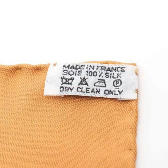 HERMES Brown Silk Scarf - Picture 3 of 4